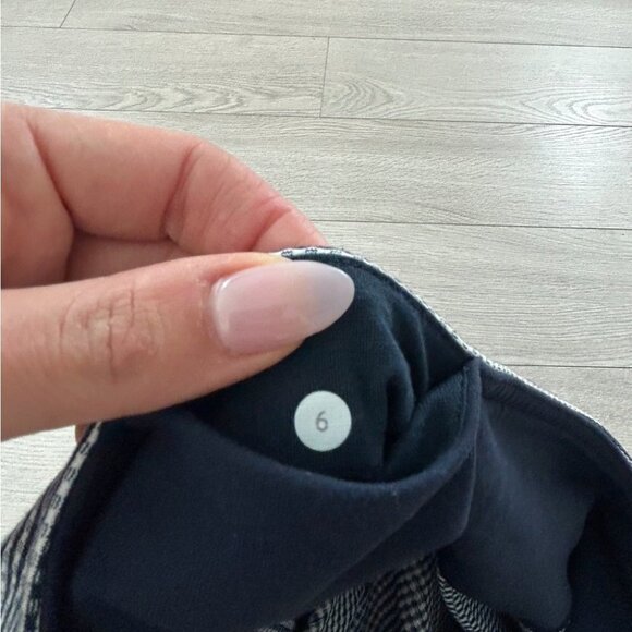 Lululemon Wunder Under Crop Leggings Gingham Luon White Blue - Picture 9 of 14